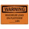 Signmission OSHA Sign, Maximum Load On Platform_Lbs, 24in X 18in Rigid Plastic, 24" W, 18" H, Landscape OS-WS-P-1824-L-12677 - alternate 1